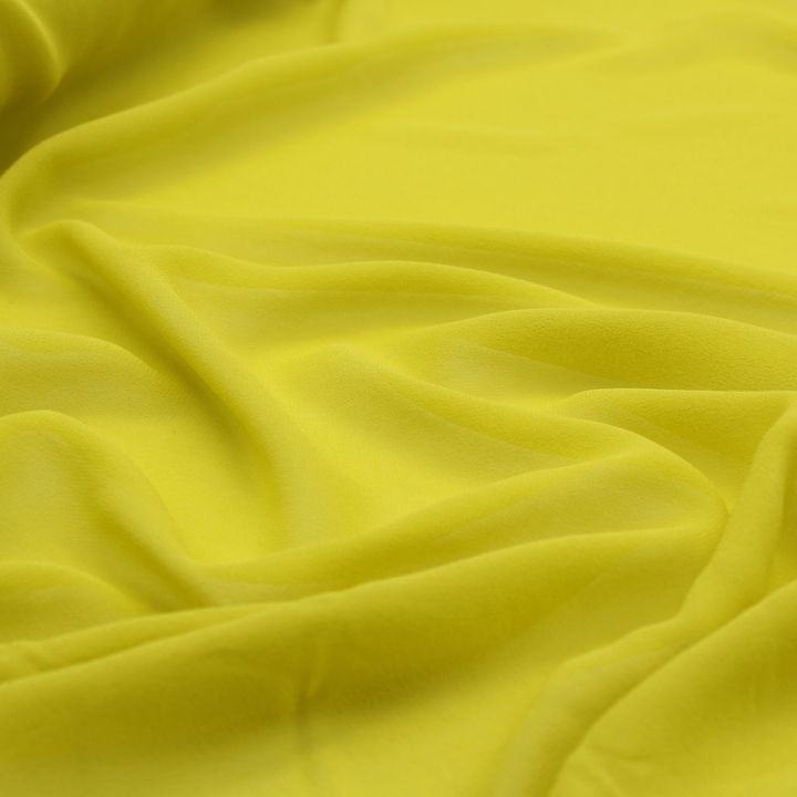 bright-yellow-pure-silk-georgette-gauze-silk-fabric-12momme-135cm-width-good-qualityscg626