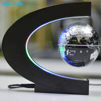 SOLLED Sliver Black Night Light อิเล็กทรอนิกส์แม่เหล็กลอยลูกโลก8.5ซม. เส้นผ่านศูนย์กลาง3นิ้ว