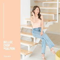 Pela.bkk-Belloc crop top เสื้อครอป-สีพีช (salmon)