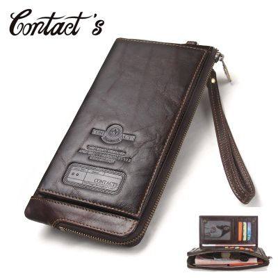 【CW】 2022 Men Wallet Clutch Leather Brand Rfid  Male Organizer Cell Coin Purse Engrave