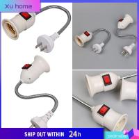 XU HOME ปลั๊ก EU / US ฐานโคมไฟ E27พร้อมสวิตช์ สีขาวขาว เอบีเอสเอบีเอส อะแดปเตอร์หลอดไฟ ที่มีคุณภาพสูง การประหยัดพลังงาน ที่ใส่หลอดไฟโคมไฟ โคมไฟติดผนัง