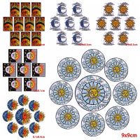 10 pcs/lot Wholesale Sun Moon Patch Iron On Patches On Clothes On Clothes DIY Cartoon Embroidered Patches For Clothing Stickers