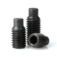 M3 M4 M5 M6 M8 M10 M12 M14 M16 DIN915 Black grade 12.9 steel Hex Hexagon Socket Set Screw with Dog Point Grub Convex End Bolt