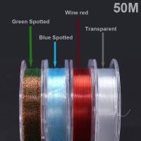 50m Fluorocarbon Coated Spotted Fishing Line Nylon Monofilament Invisible 3D Bionic Camouflage Line Japan Fishing Tool Equipment Fishing Lines