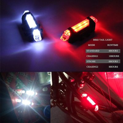 Bike Bicycle light LED Taillight Rear Tail Safety Warning Cycling Portable Light, USB Style Rechargeable or Battery Style