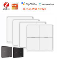 ZigBee 3.0 Wireless Free Sticker Wall Scene Switch 1-4 Channel Scene Button For APP Tuya Smart Life Work With Alexa Google Home