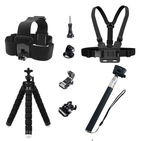 Kit for gopro hero selfie stick monopod mounts for sjcam sj4000 tripod for - ảnh sản phẩm 1