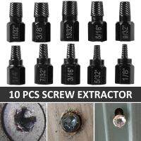 10Pcs Screw Extractor Kit Alloy Steel Damaged Screw Remover Set Metal Drill Bit Set Broken Bolt Stud Remover Woodworking Tools