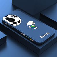 เคส PMP สำหรับ Vivo V27 5G V27 Pro 5G Vivo V27E การ์ตูน Snoopy กรณีโทรศัพท์ดีไซน์ด้านข้างของสุนัขรูปแบบขอบสี่เหลี่ยมปลอกซิลิโคนของเหลวเคสกล้องคลุมทั้งหมด