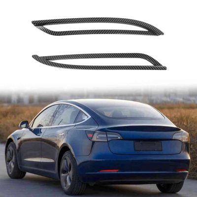 2PCS Car Rear Fog Lamp Cover Trims Styling Replacement Parts for Tesla Model Y 2021 2022