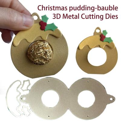 Christmas Pudding Decoration DIY Metal Cutting Mold V1U1