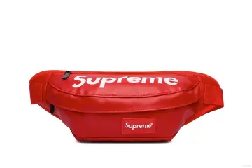 Supreme fanny pack red clearance leather