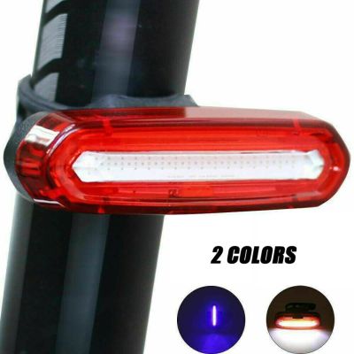 ；。‘【； 1Pc COB LED Bicycle Rear Light USB Rechargeable Bike Tail Light Built-In Li-Battery For MTB Mountain Bike Cycling Accessories