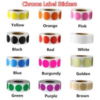 【CW】۩  12 Colors 500Pcs/Roll Label Color Code Dot Labels Stickers Can Writing 1 Inch Teacher Office Supplies Stationery Sticker