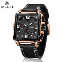 MEGIR Men Watch Top nd Luxury Chronograph Quartz Watches Clock Men Leather Sport Army Military Wrist Watch Relogio Masculino