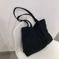 Women Shopper Shopping Bag Corduroy Tote Bag Female Handbags Casual Environmental Storage Reusable Large Canvas Shoulder Bag