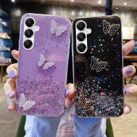 เคสโทรศัพท์ KONSMART สำหรับ Samsung Galaxy S23 A05s A05 FE ใหม่ล่าสุด2023หรูหราพลอยเทียมเป็นประกายวิบวับลายผีเสื้อกากเพชรเคสโทรศัพท์อ่อนใสโทรศัพท์ปลอกสำหรับ Samsung Samsung A04 A04e A54 5G A34 5G 3D A14 5G A13 5G A23 4G 5G 5G G