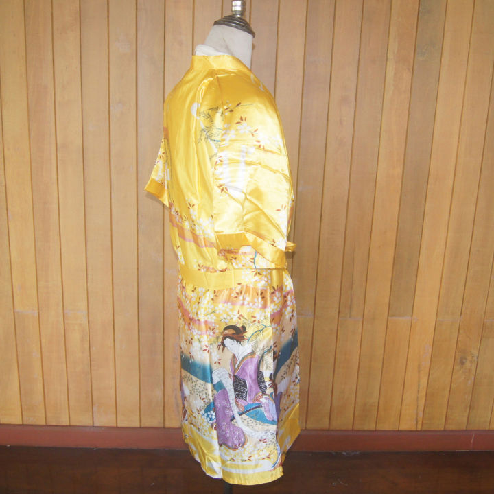 kimono-yellow-wear-to-bed-comfortable-to-wear-wear-to-the-house-put-on-after-bathing-สีเหลือง-ใส่นอน-ใส่สบาย-ใส่อยู่กับบ้าน-ใส่หลังอาบน้ำ-ความยาว112-ซ-ม-กว้าง-112ซ-ม-แขน-25-ซ-ม