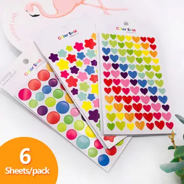 10 Sheets Heart Stickers Love Decorative Sticker Kids Envelopes