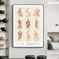 Les Muses Abstract Art Canvas: สร้างแรงบันดาลใจให้กับ Greek Muses Wall Decor,ความงามที่สมบูรณ์แบบนอกจากนี้สำหรับห้องเด็กผู้หญิง0922