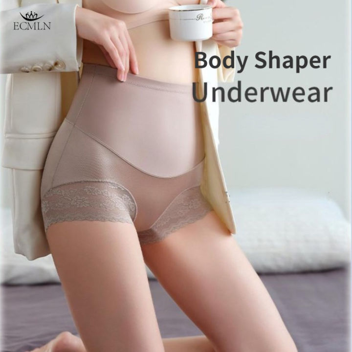 ECMLN High Waist Shaper Pants for Women Ice Silk Seamless Butt Lifter Shorts  Tummy Control Panties Shaper Underwear