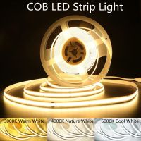 COB LED Strip Light DC24V/12V LED High Density Flexible FOB COB 8mm Width High Bright Led Tape RA90 Warm White Nature Cool White