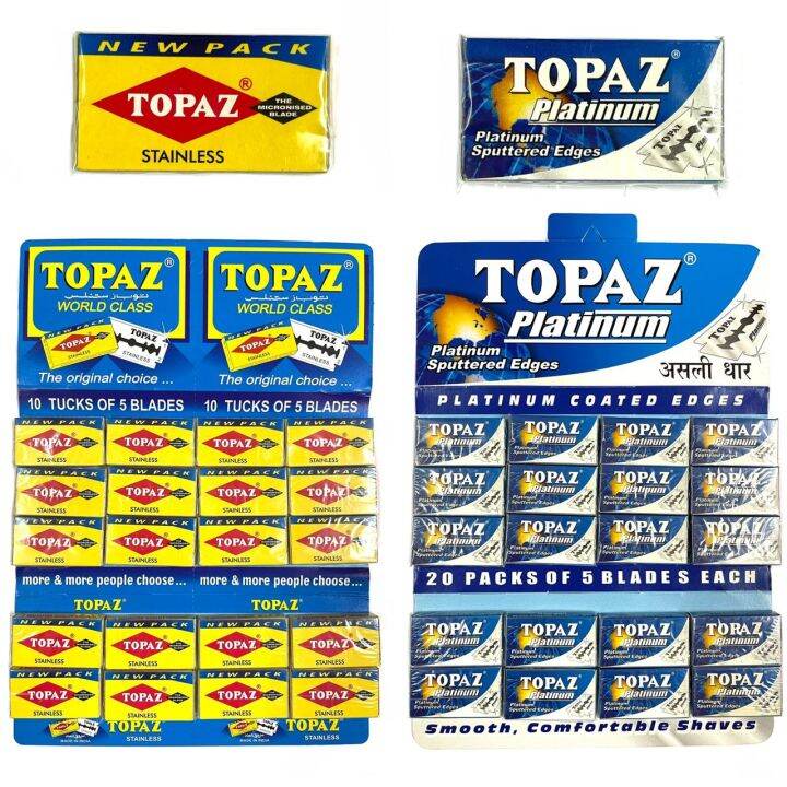 Topaz Stainless Steel Blade 5's Disposable Refillable / Mata Pisau ...