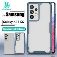 Nillkin หรูหรา นุ่ม ซิลิโคน เคส สำหรับ Samsung Galaxy A54 A53 5G A73 5G A52 A52S S22 S22 Ultra S22 Plus พาเวอร์แบงค์ โปร่งใสที่แท้จริง TPU + PC ซิลิโคน ชัดเจนมากๆ กันกระแทก ฝาหลัง