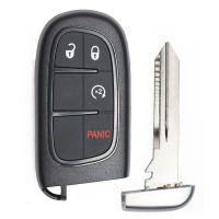 Keyecu 4ปุ่ม REMOTE Car Key SHELL Case FOB สำหรับ RAM 1500 2500 3500สำหรับ Jeep Cherokee 2014 2015 2016 2017 GQ4-54T