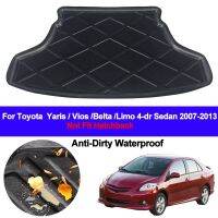 พรมพรมเช็ดเท้าที่เก็บของด้านหลังพรมแผ่นรองถาดรถยนต์ Toyota Yaris Vios Belta Limo 2007 - 2012 2013 4ประตูซีดาน