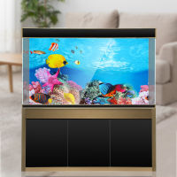 Aquarium โปสเตอร์พื้นหลัง Ocean Self-กาวตู้ปลาฉากหลังสติกเกอร์ตกแต่ง