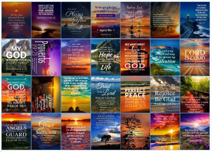 28pcs Bible Verse Stickers - Sunset | Lazada PH