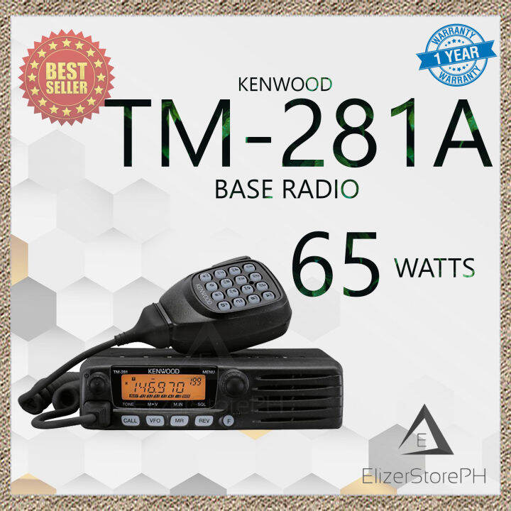 Kenwood TM281A VHF 136174MHz Base Mobile Radio 65 Watts Power Output