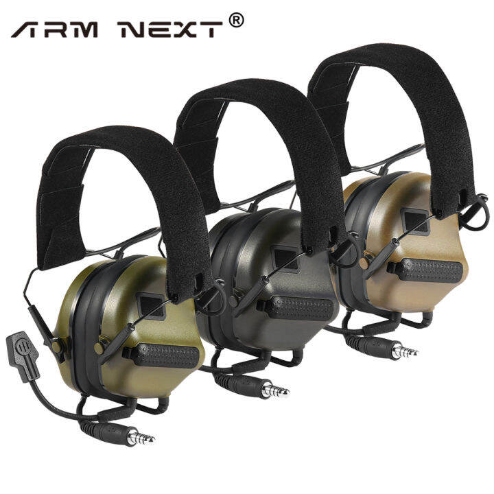 arm-next-electronic-tactical-headphone-การป้องกันการถ่ายภาพ-noise-cancelling-earmuff-military-communication-earphones