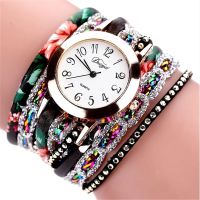 Colorful Rhinestone Bracelet Watch Rivet Circle Women Wrist Watches