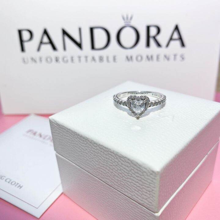 ♗authentic S925 Pandora Sparkling Elevated Heart Ring Lazada Ph