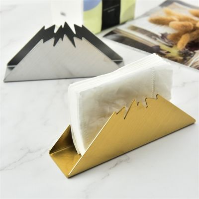Nordic Home Snow Mountain Shaped Cement Table Napkin Holder Tissue Holder Tissue Clip For Desktop Decoration кольцо для салфеток