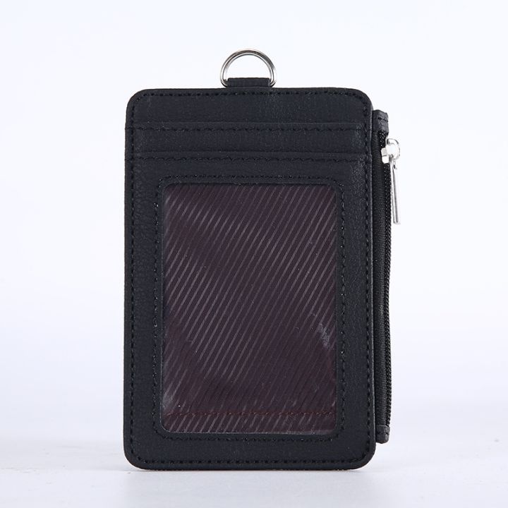 cw-1pc-leather-id-badge-card-holder-lanyard-business-organizer-wallet