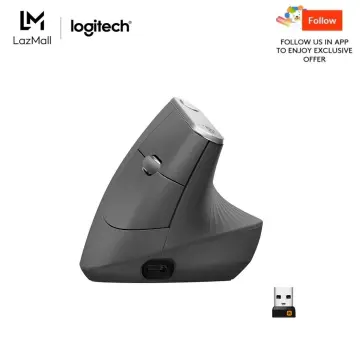 Logitech MX Vertical Ergonomic Mouse, Multi-Device, Bluetooth or 2.4GHz  Wireless with USB Unifying Receiver, 4000 DPI Optical Tracking, 4 Buttons