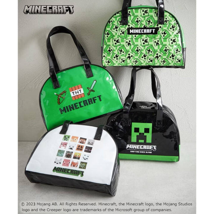 ของแท้-พร้อมส่ง-กระเป๋าพลาสติก-กันน้ำ-minecraft-มายคราฟ-ว่ายน้ำ-กระเป๋า