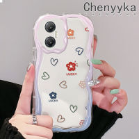 เคส Chenyyka สำหรับ Infinix เคสขนาด20นิ้วขายดี20i ร้อน20นิ้วขายดี30 30i สินค้าขายดี30 "คู่รักและดอกไม้ลวดลายเรียบง่ายสีสันสดใสลายคลื่นเนื้อครีมซิลิโคนอ่อนชัดเจนเคสโทรศัพท์โปร่งใสกันกระแทก