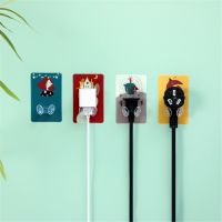 N33GVC3Q 4pcs Useful PVC Home Office Wall Adhesive Hook Punch-free Holder Power Plug Socket Kitchen Stealth Hanger Wall Storage Hook