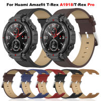 สร้อยข้อมือสายหนังสำหรับ Huami Amazfit T-Rex Pro นาฬิกาสร้อยข้อมือ Correa อุปกรณ์เสริมสำหรับ T Rex 1918สายรัดข้อมือ