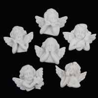 6Pcs Mix Flatback White Angel เรซิ่น Embellishments สไตล์บาร็อค Cabochon DIY เครื่องประดับครีม Patch สร้อยคออุปกรณ์เสริมผม