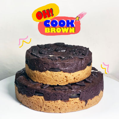 TAAMCHOB l ตามชอบ OH! COOK BROWN โอ้ คุก บราวน์ ขนาด ครึ่งปอนด์ (ขนมที่รวม soft cookie + brownie ในชิ้นเดียว)