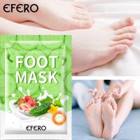 【CW】 EFERO 1/2Pairs Exfoliating Foot Mask Feet Peeling Spa Socks Smooth Dead Skin Remover Moisturizing Whitening