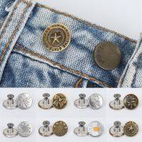 10pcs Detachable Jean Buttons Easy Clip Snap Button Perfect Fit Reduce Waist Instant Universal Buckles Fastener Pants Pin