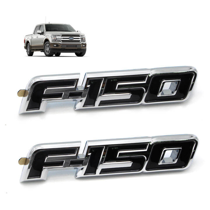 โลโก้-logo-f-150-สี-black-chrome-f-150-ford-2-4-ประตู-ปี-ขนาด-20x4x1-มีบริการเก็บเงินปลายทาง