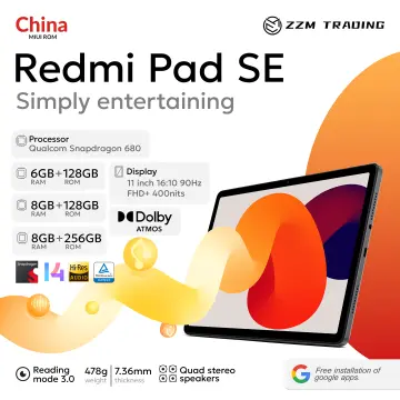 Global Version Xiaomi Redmi Pad SE 8GB 256GB Snapdragon 680 Octa Core 11  90Hz FHD+ Display 8000mAh Battery Mi Tablet