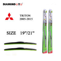 ใบปัดน้ำฝน ที่ปัดน้ำฝน  ตรงรุ่น TRITON ปี2005-2015 ขนาด 19 นิ้ว และ 21 นิ้ว Diamond eye  สีเขียว ไทรทัน ปี2005-2015